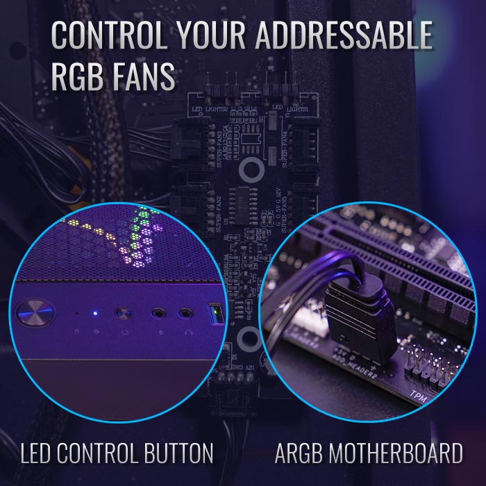 Aerocool AirHawk Duo ARGB Mid Tower Case, Black