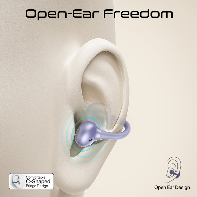 Promate AudioFit™ Open Ear Clip Pro On TWS Earbuds w/ IntelliTouch With Smart Touch Control