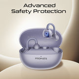 Promate AudioFit™ Open Ear Clip Pro On TWS Earbuds w/ IntelliTouch With Smart Touch Control