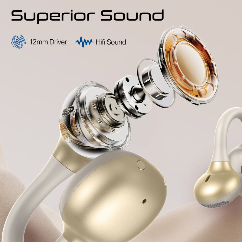 Promate AudioFit™ Open Ear Clip Pro On TWS Earbuds w/ IntelliTouch With Smart Touch Control