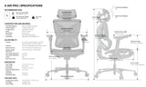 Andaseat X-AIR PRO Mesh Gaming Chair - Ash Gray