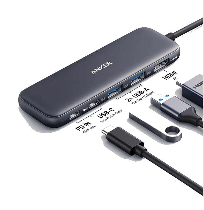 Anker 332 USB-C Hub (5-in-1) -Black A8355H11