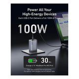 Anker Prime Charger (شاحن أنكر برايم 100 واط، 3 منافذ، GaN) A2688241 - فضي