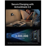 Anker Prime Charger (شاحن أنكر برايم 100 واط، 3 منافذ، GaN) A2688241 - فضي