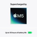 Apple MacBook Air - 13.6" / M5 / 10-Core CPU / 10-Core GPU / 16-Core Neural Engine / 16GB / 512GB SSD / Arabic- Star Light / 1YW / Z1L3000EC