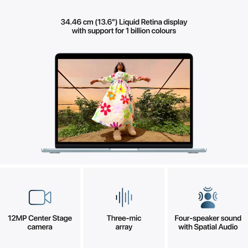 Apple MacBook Air - 13.6" / M5 / 10-Core CPU / 10-Core GPU / 16-Core Neural Engine / 16GB / 512GB SSD / Arabic- Star Light / 1YW / Z1L3000EC