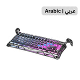 جرافاستار ميركوري كي ١ برو كيبورد ألعاب ميكانيكي لاسلكي عربي إصدار خاص سايبربانك بنسبة ٧٥٪
