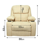 Black Bull Premium Sofa Swivel Rocker Recliner Size (H:110 W: 86 cm) – Fabric Beige (Installation Not Included)