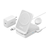 Anker MagGo Wireless Charging Station (3-in-1, Foldable Pad) with Adapter and Cable -Black