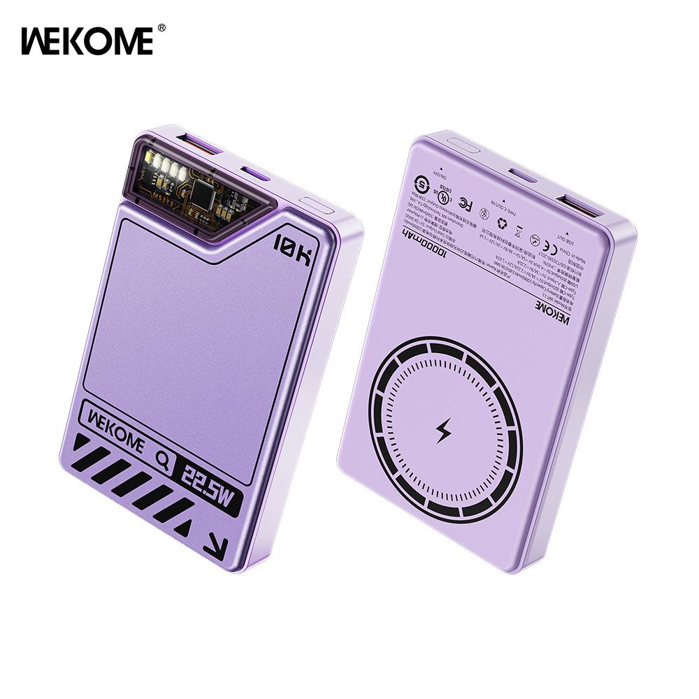 WEKOME WP-11 Vanguard Series Magnetic Wireless Fast Charging Power Bank 15W 10000mAh - Purple