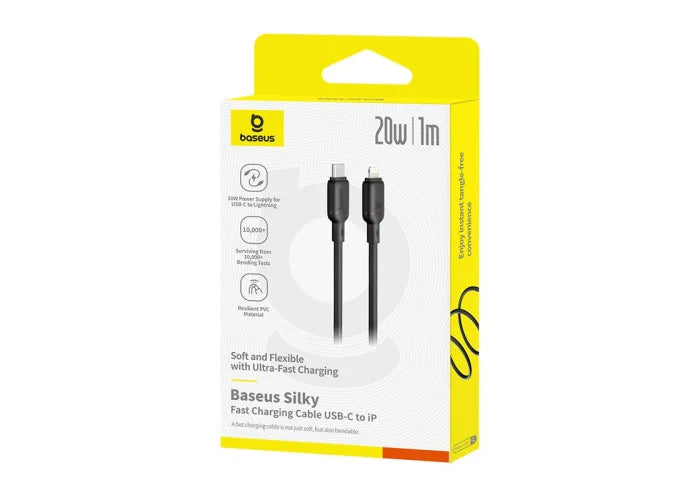 Baseus Silky Fast Charging Cable USB-A to USB-C 1m - Cluster Black