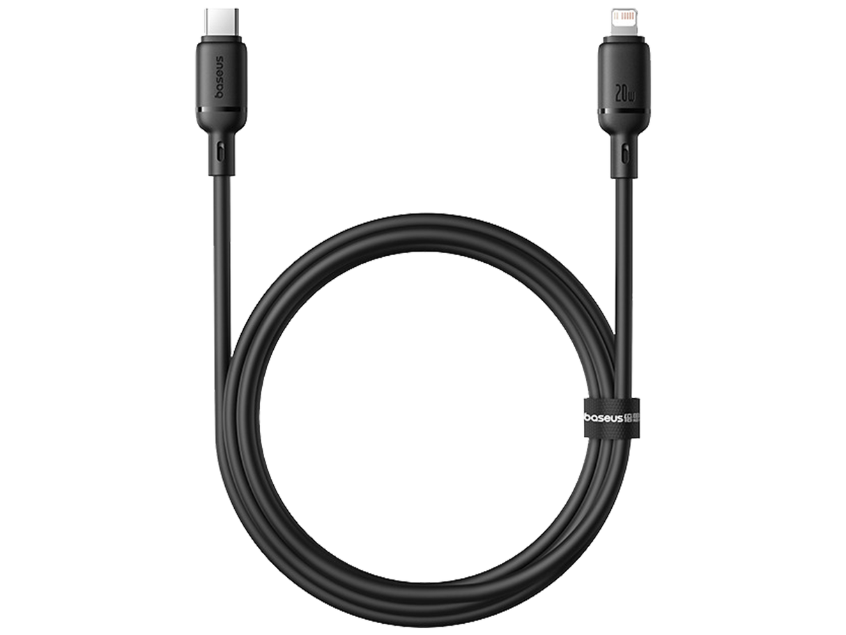 Baseus Silky Series Fast Charging Cable USB-C to iP 20W 1m - Cluster Black