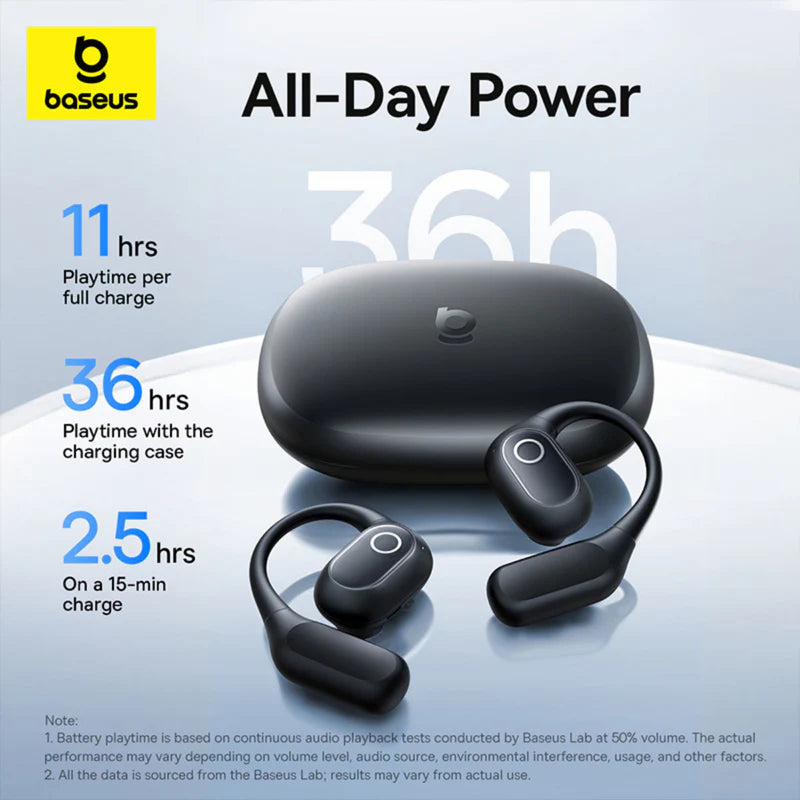 Baseus Eli 2i Fit Open-Ear True Wireless Earbuds - Cosmic Black