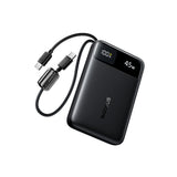 Baseus EnerFill FC31 Qpow3 Digital Display Power Bank with 2 Built-in USB-C Cables 10000mAh 45W - Cosmic Black