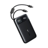 Baseus EnerFill FC31 Qpow3 Digital Display Power Bank with 2 Built-in USB-C Cables 10000mAh 45W - Cosmic Black