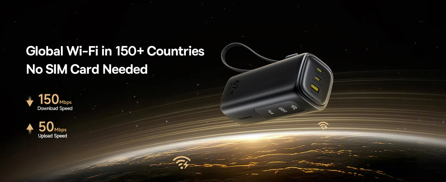 Baseus EnerGeek GX11 MiFi Power Bank 20000mAh 67W - Cosmic Black