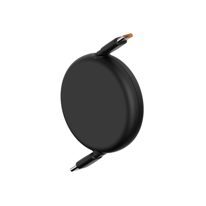 كابل بيسيوس فري2بول ميني قابل للسحب USB-C إلى USB-C 100 واط بطول 1.5 متر – كلستر بلاك