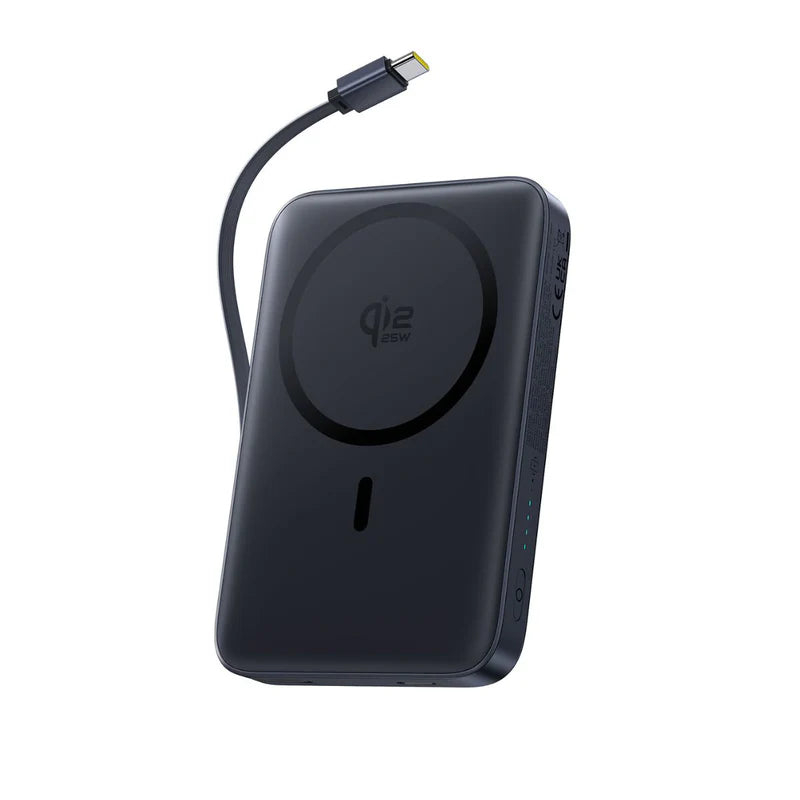 Baseus PicoGo AM61 Qi2.2 Magnetic Power Bank with Built-in Cable 10000mAh 45W - Cosmic Black