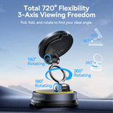 حامل شاحن سيارة لاسلكي مغناطيسي Baseus PrimeTrip VC2 Flex Pro بنسخة كوب الشفط - أسود كوني