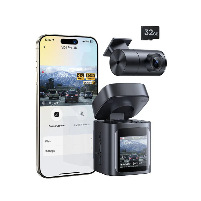 كاميرا سيارة Baseus PrimeTrip VD1 Pro 4K نسخة المكثف الفائق - أسود كوني