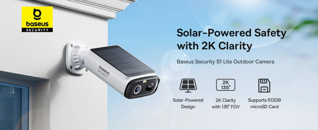 Baseus Security S1 Lite Outdoor Camera 2K - White