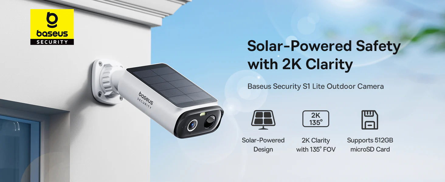 Baseus Security S1 Lite Outdoor Camera 2K - White