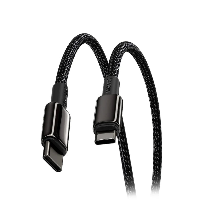 Baseus New Braided Fast Charging Cable USB-C to USB-C 100W 1m - Black
