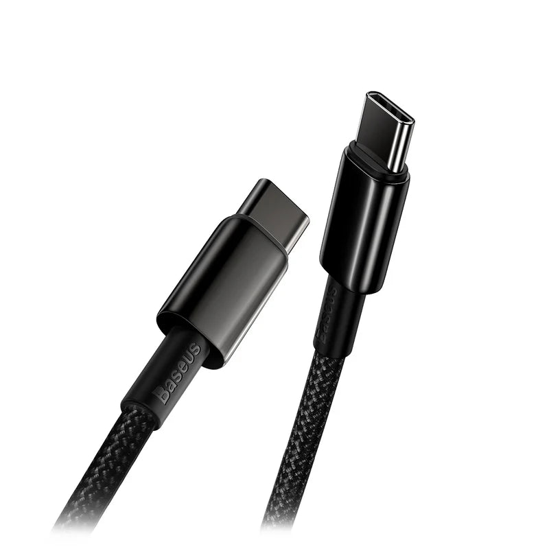 Baseus New Braided Fast Charging Cable USB-C to USB-C 100W 1m - Black