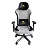 Gaming Chair With Molded Headrest Up & Down - Fabric  Black /Gray by Black Bull - UMGC101G