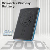 Promate 5000mAh Ultra-Slim Aluminum Crafted MagSafe Compatible Wireless Charging PowerBank