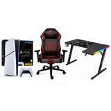 PlayStation Bundle Digital Console 825GB with Gamax L Shape RGB Black Table 140*100*74 & Black Bull Full Molded Foam Gaming Chair