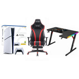 PlayStation Bundle Disk Console with Gamax L Shape RGB Black Table 140*100*74 & Gamax Leather Gaming Chair