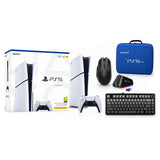 PlayStation Bundle Disk Console with AULA F75 Wireless Keyboard, Attack Shark V6 Gaming Mouse & Gamax Console Storage Bag