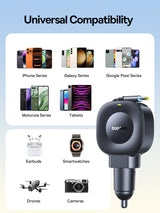 Baseus PrimeTrip VR2 Car Charger with Retractable Cable C+C 45W - Cosmic Black