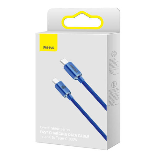 Baseus Tungsten Gold Fast Charging Cable USB-C to USB-C 100W 2m - Blue
