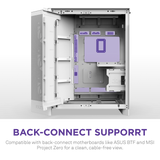 NZXT H9 Flow RGB 2025 Dual Chamber Mid Tower Case With RGB Fans - White