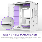 NZXT H9 Flow RGB 2025 Dual Chamber Mid Tower Case With RGB Fans - White