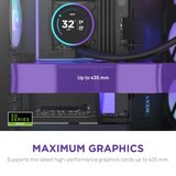 NZXT H9 Flow RGB+ 2025 Dual Chamber Mid Tower Case With RGB Fans & Control Hub - Black