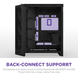 NZXT H9 Flow RGB+ 2025 Dual Chamber Mid Tower Case With RGB Fans & Control Hub - Black