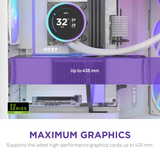 NZXT H9 Flow RGB+ 2025 Dual Chamber Mid Tower Case With RGB Fans & Control Hub - White
