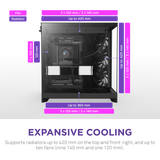 NZXT H9 Flow (2025) Dual Chamber Mid Tower Case - Black