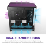 NZXT H9 Flow (2025) Dual Chamber Mid Tower Case - Black