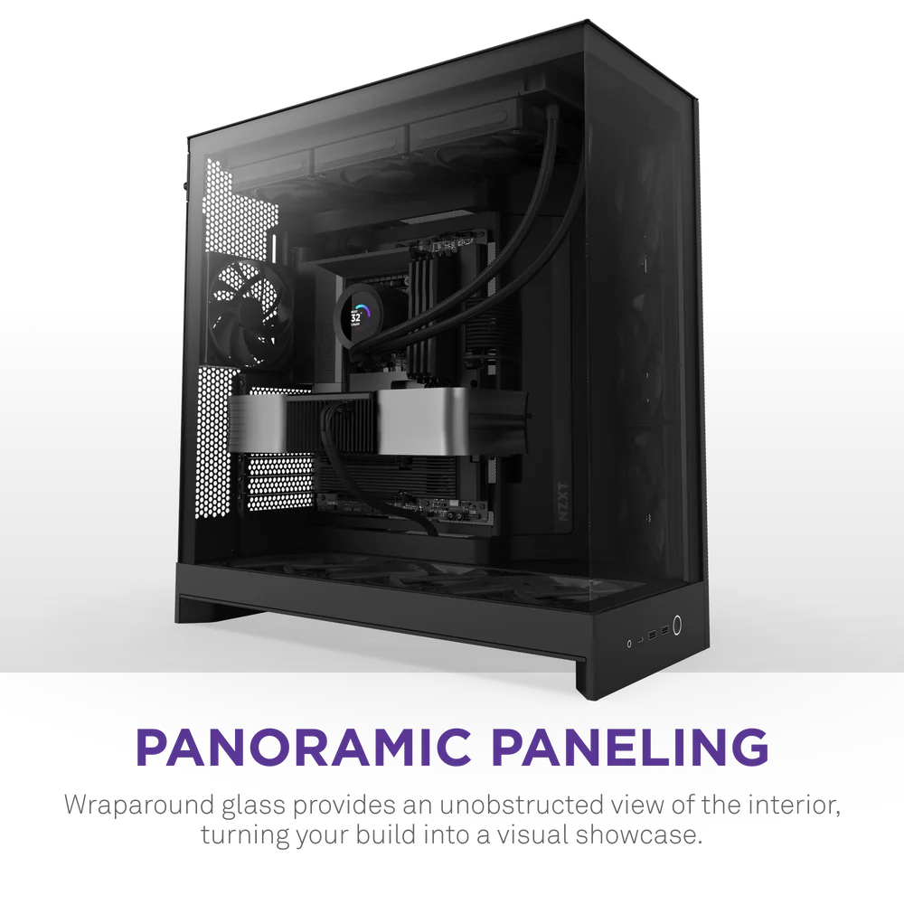 NZXT H9 Flow (2025) Dual Chamber Mid Tower Case - Black