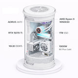 Custom Gaming PC Ryzen 9 9950X3D, RTX 5070 Ti 16GB, 16GB DDR5, 1TB NVMe, Windows 11 Pro