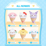 Sanrio characters Ice Cream Cone Series Plush Relaxing Toy (Blind Box) selling per piece - 25MR-005