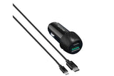 RP-VC031 Total 44W Car Chargerr + 1m Combo Black - RP-VC031