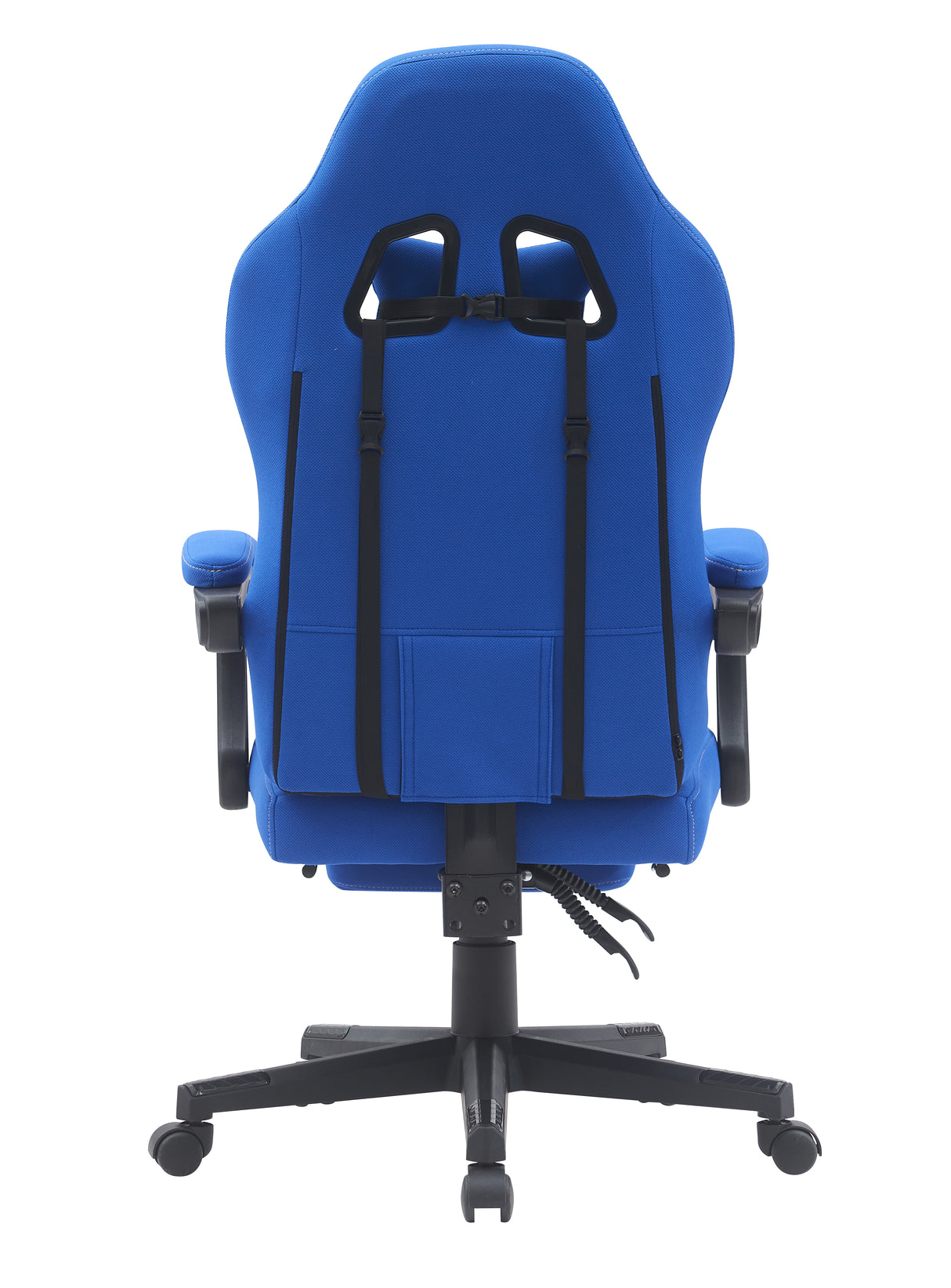 Gamax Model BS-6306 Adjustable Fabric Gaming Chair with Lumbar Support & Foot Rest - Blue ( Installation not Included )