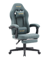 Gamax Model BS-6306 Adjustable Fabric Gaming Chair with Lumbar Support & Foot Rest - Grey ( Installation not included )