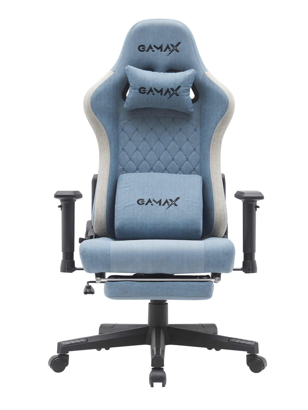 Gamax Gaming Chair model BS-7970 with Foot Rest - Light Blue