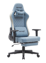 Gamax Gaming Chair model BS-7970 with Foot Rest - Light Blue
